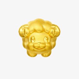 周大福小羊黄金转运珠