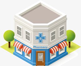 时尚卡通建筑设计矢量素材,
