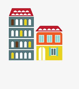 风景建筑扁平化免费下载