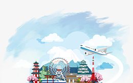 城市水彩画
