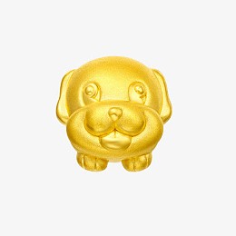 周大福 狗狗十二生肖黄金转运珠