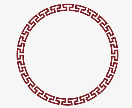 矢量中国风圆形边框png图片