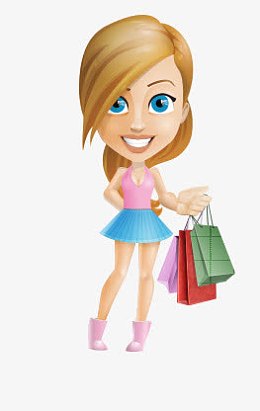 买买买的卡通女孩