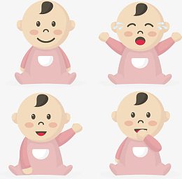 婴儿不同情绪图
