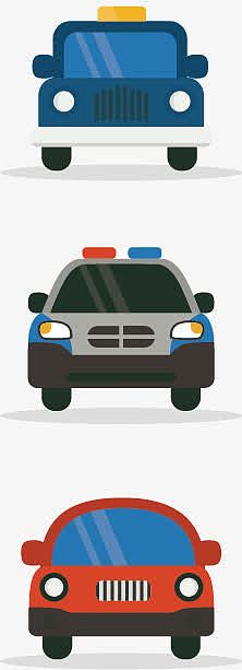 矢量警车正面图