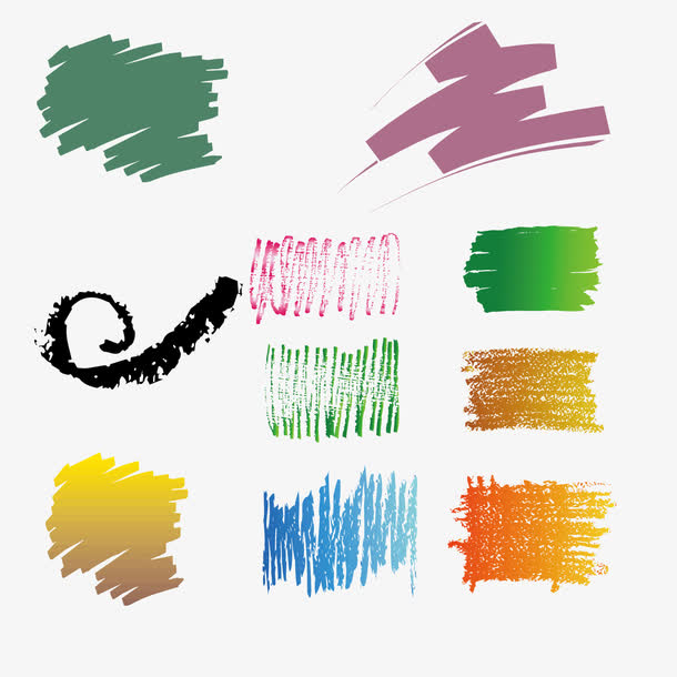 矢量彩色笔刷