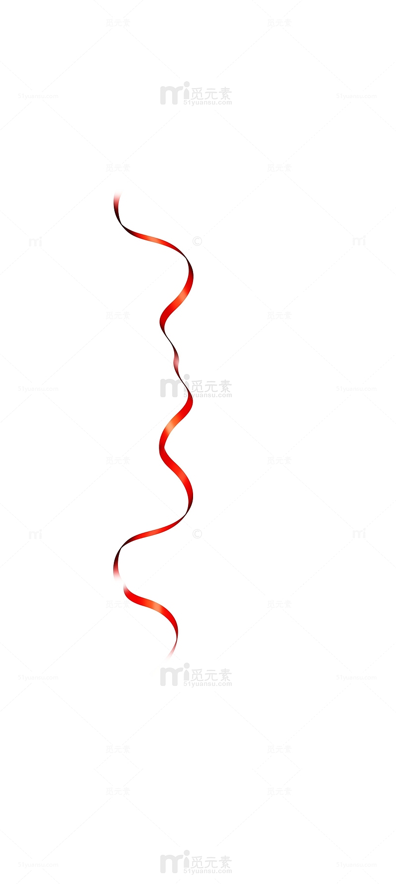 红色长条丝带飘带