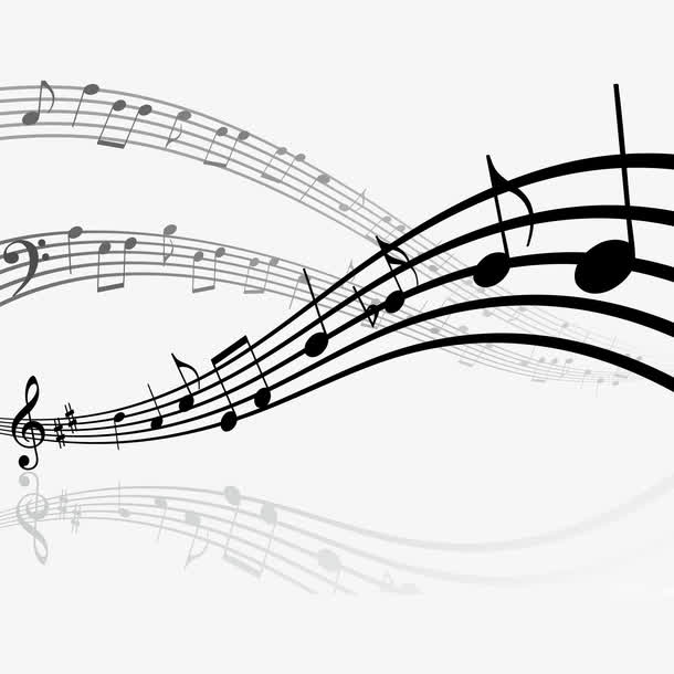 动感五线谱背景矢量素材