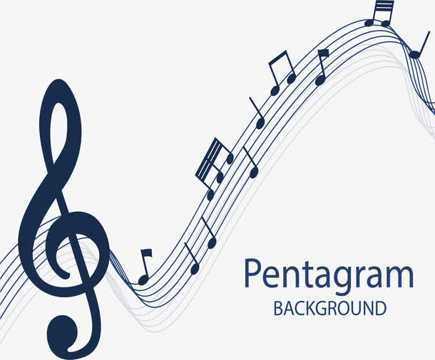 蓝色五线谱海报