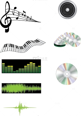 音乐图标logo矢量