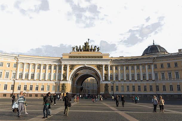 圣彼得堡宫殿广场景观