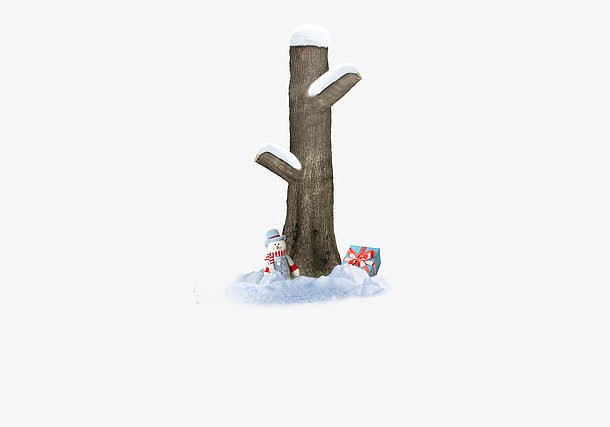 冬天的树木，枯木，大雪