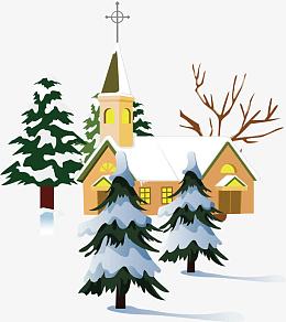 村庄雪地大雪素材