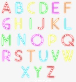 荧光字母