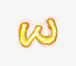 荧光棒字母w