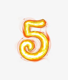 荧光棒字母数字5
