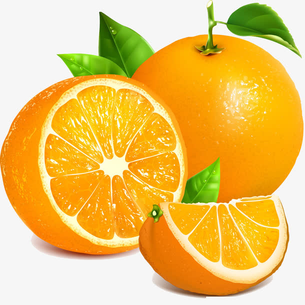 卡通手绘脐橙素材免费下载_觅元素