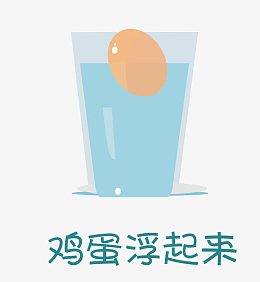 矢量鸡蛋浮起来小实验素材