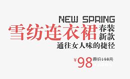 雪纺连衣裙