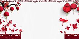 镂空梅花福字灯笼红蜻蜓