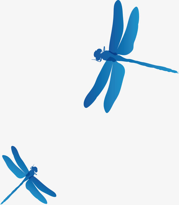蓝色蜻蜓素材免费下载_觅元素