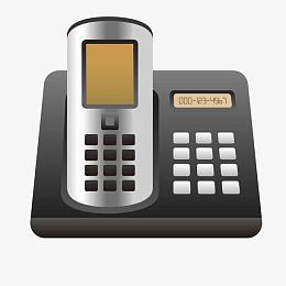 黑色质感无线电话