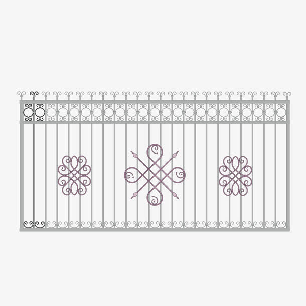 矢量线条铁艺栏杆围栏免抠素材免费下载_觅元素51yuansu.com