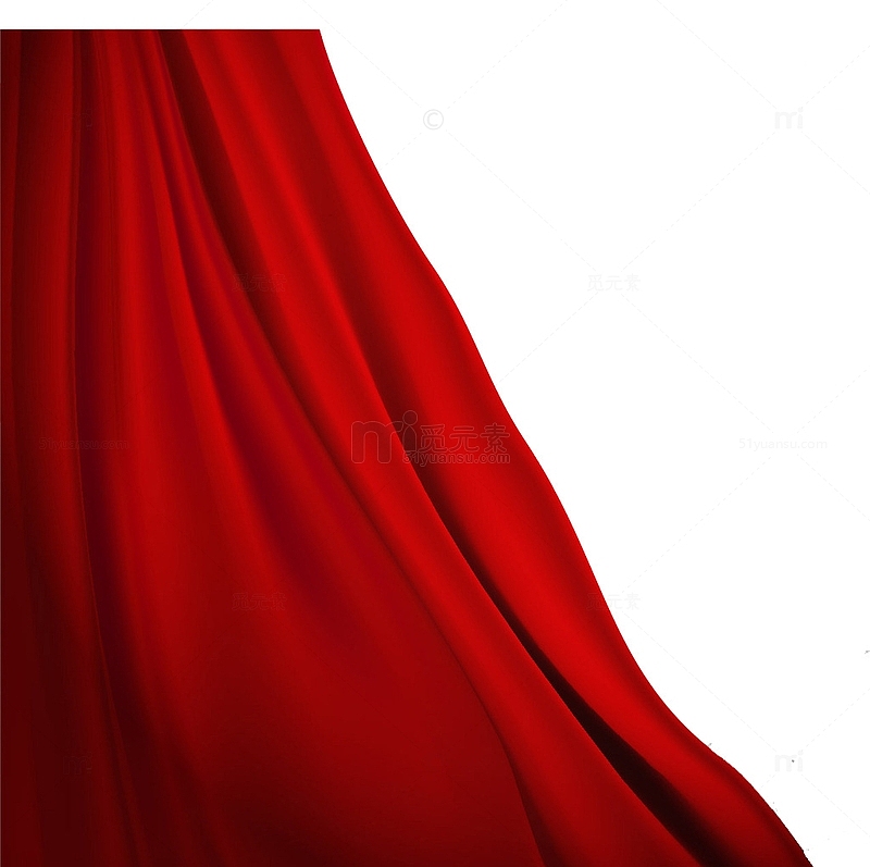 红色帘子素材