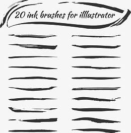 二十种水墨笔刷