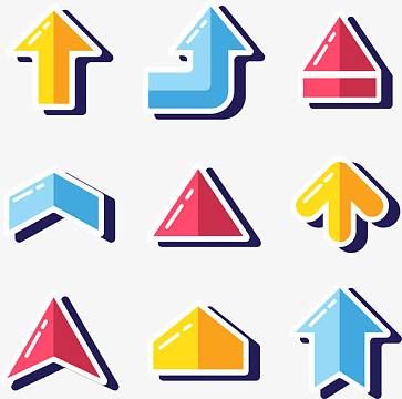 矢量卡通向上箭头png图片