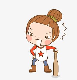 女孩生气愤怒抓狂表情