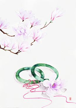 唯美古风手绘插画
