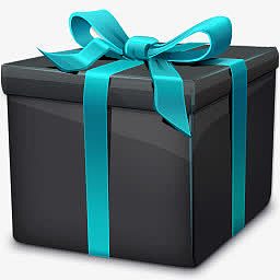 黑色的礼物盒子surprise-icons