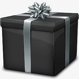 黑色的礼物盒子surprise-icons