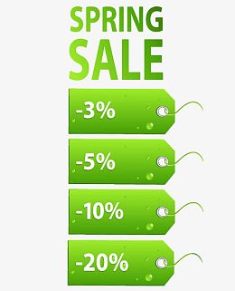 春季特卖标签