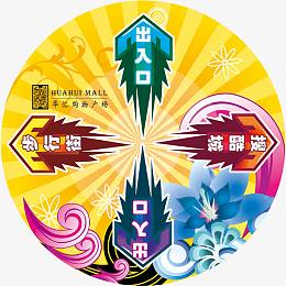 商场导航系统指示地贴图片