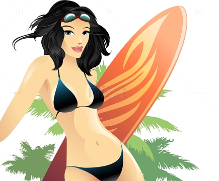 卡通人物比基尼素材-卡通人物比基尼图片元素-觅元素