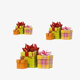 节日氛围礼盒装饰