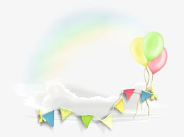 气球彩旗节日氛围