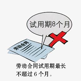矢量试用期规定素材