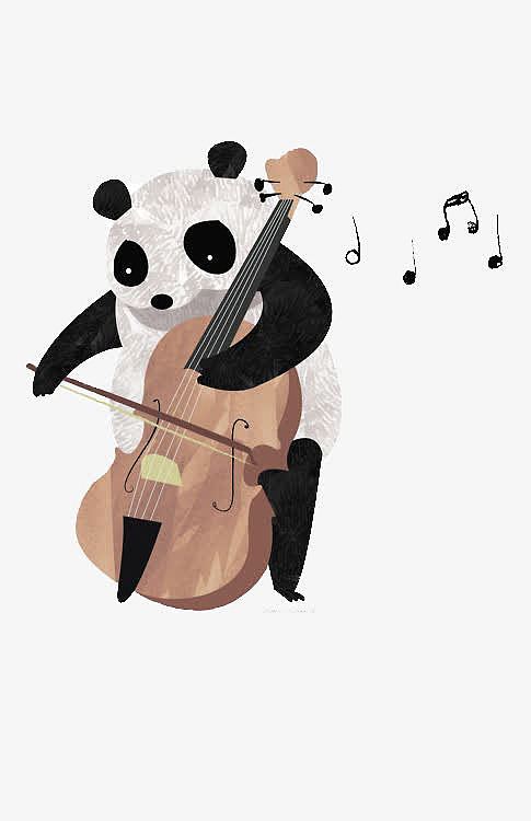 大熊猫拉小提琴