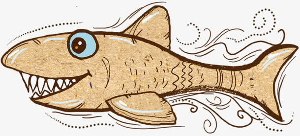 尖牙卡通鱼