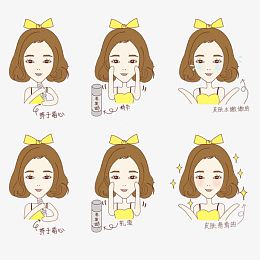 手绘护肤女孩