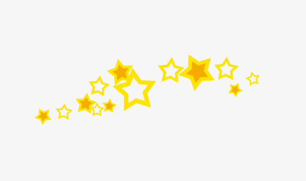 一串黄色闪亮的星星