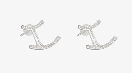 APMMonaco闪亮工字耳钉AE8807OX