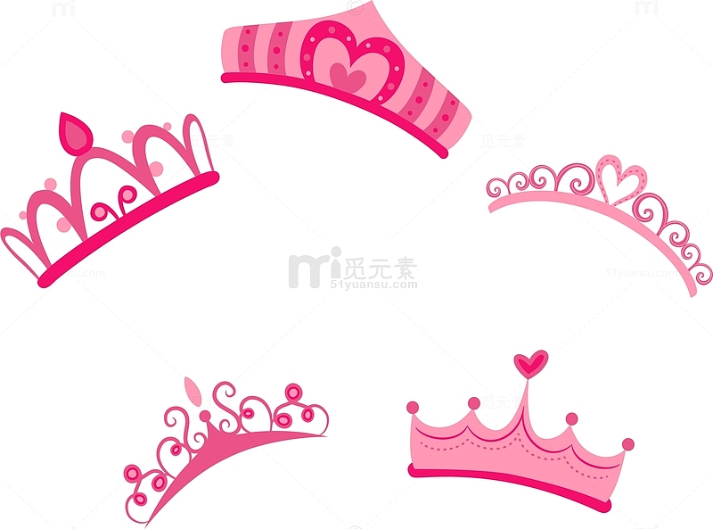 可爱粉红色公主皇冠