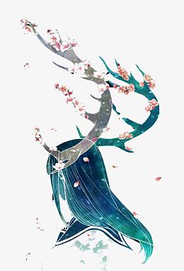 鹿角少女