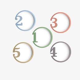 矢量ppt个性123标题底色