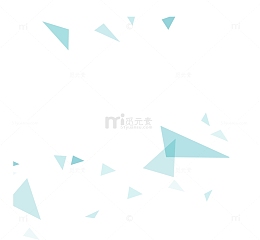 蓝色漂浮三角形