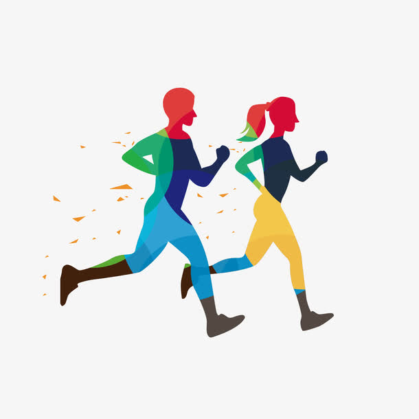 矢量跑步的人